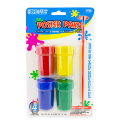Poster Paint 4 Colors W-Brush-wholesale