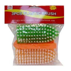 Iron Brush 3pc Plastic Asst Clrs-wholesale