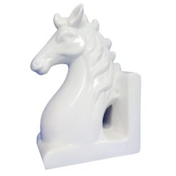 Unicorn Head Ceramic 8in White-wholesale