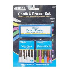 Chalk & Eraser Set White & Color-wholesale