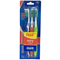 Oral-B Toothbrush 3pk Soft All Rounder 1-wholesale