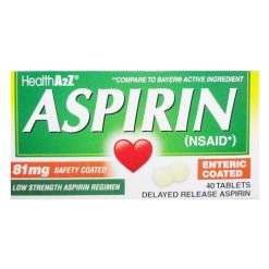 Health A2z Aspirin 81mg 40ct Tablets-wholesale