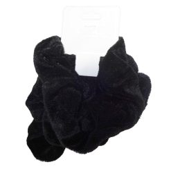 Hair Scrunchie 3pc Velvet Black-wholesale