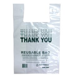 T-Shirt Bags 200ct White Reusable-wholesale