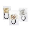 Hair Elastic Ties W-Metal Silver & Gold-wholesale