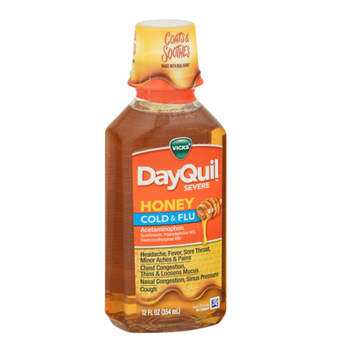 Vicks DayQuil 12oz Cold & Flu Honey-wholesale Vicks DayQuil 12oz Cold & Flu Honey-wholesale