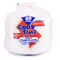 Good Time Foam Plates 60ct 8.8in HD-wholesale