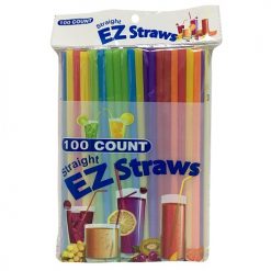 EZ Drinking Straws 100ct Asst Clrs