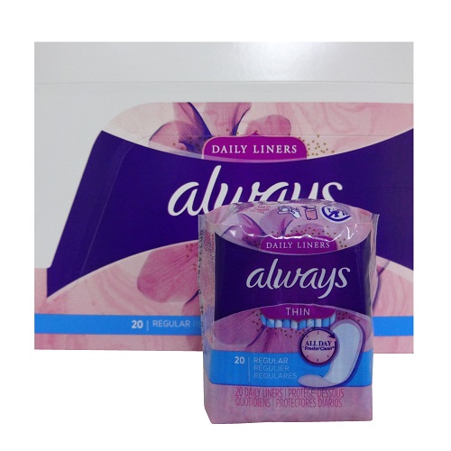 Always Thin Panty Liners 20ct Unscentedwholesale