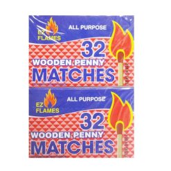 Matches Wooden Penny 32ct-wholesale