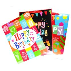 Gift Bags Happy Birthday Lg Asst-wholesale