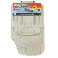 Car Mat 4pc Plastic HD Beige-wholesale