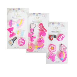 Shoe Charms 6pk Pink Asst-wholesale