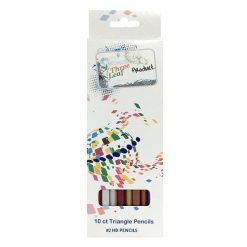 Pencils #2 10ct Triangle Asst Clrs-wholesale