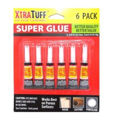 Xtra Tuff Super Glue 6pk-wholesale