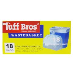 T.B Waste Basket Bags 8gl 18ct White-wholesale