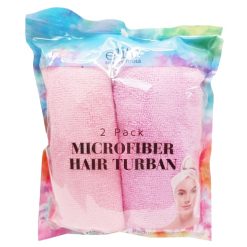Hair Towel Turban Microfiber 2pk-wholesale