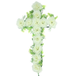 Rose Cross 27in White-wholesale