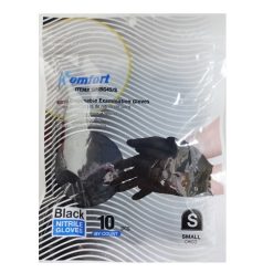 Komfort Nitrile Gloves Black 10ct Smll-wholesale
