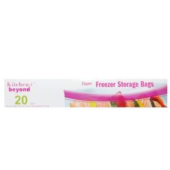 K & B Zipper Freezer Bags 20ct-wholesale