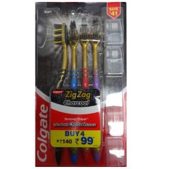 Colgate Toothbrush 4pk W-Caps Charcoal-wholesale
