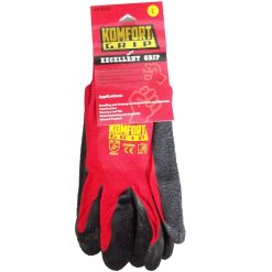 Komfort Grip Work Gloves Lg Red-wholesale