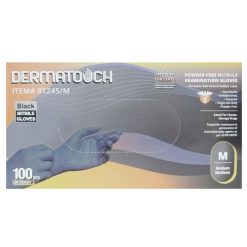Dermatouch Disp Gloves 100ct Md Black-wholesale