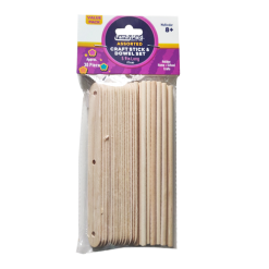 Craft Stick & Dowel Set 30pc Wood-wholesale