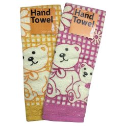 Hand Towels Bear Design Asst Clrs 13X28i-wholesale