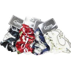 Hair Scrunchie Floral 2-Tone Asst Clrs-wholesale