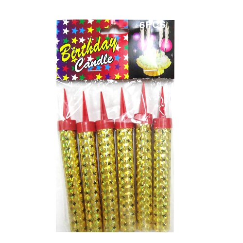 Birthday Candles Sparkling 6pc Goldenwholesale