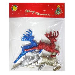 X-Mas Decor Deer 2in 4pc Asst Clrs-wholesale
