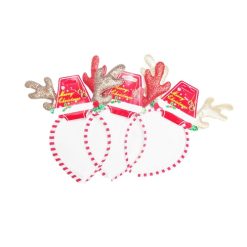 X-Mas Headband W-Deer Ears Asst Clrs-wholesale