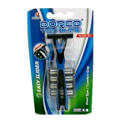 Dorco Razor Twin Blade X 4 Cartridges