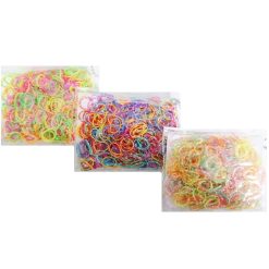 Hair Rubber Bands 500pc Asst Clrs-wholesale