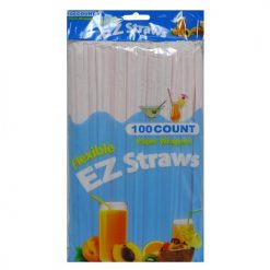 EZ Flexible Straws 100ct Paper Wrapped