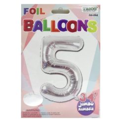Balloons Foil 34in Silver #5-wholesale