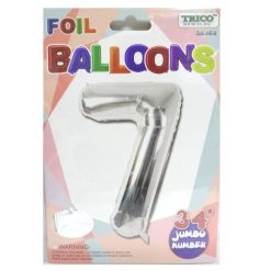 Balloons Foil 34in Silver #7-wholesale