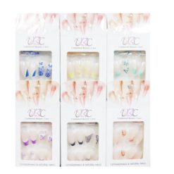 Pre-Glued Nails 12ct Asst-wholesale