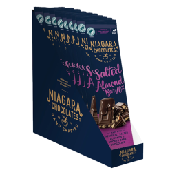 Niagara Dark Choc 70% Salted Almond 3oz-wholesale