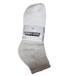 Mens Socks Ankle 3pk 10-13 Grey-wholesale