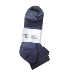 Mens Socks Ankle 3pk 10-13 Black-wholesale