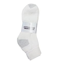 Mens Ankle Socks 3pk 10-13 White-wholesale