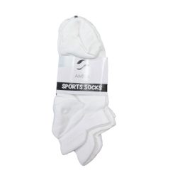 Socks Low Cut 3pk 9-11 White-wholesale