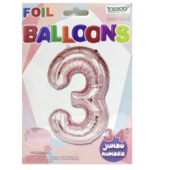 Balloons Foil 34in Rose #3-wholesale