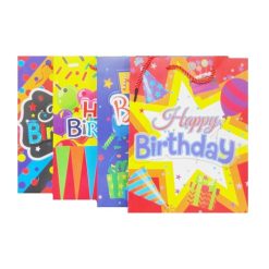 Gift Bags 3D Happy Birthday Smll Asst-wholesale