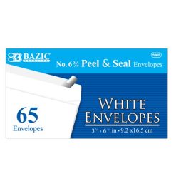 Envelopes 65ct 6 ¾ White Peel & Seal-wholesale