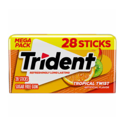 Trident Gum 28pc Tropical Twist LG PK-wholesale