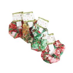 X-Mas Hair Scrunchie W-Light 1pk Asst-wholesale