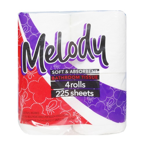 Melody Bath Tissue 4pk 225ct 2ply-wholesale Melody Bath Tissue 4pk 225ct 2ply-wholesale
